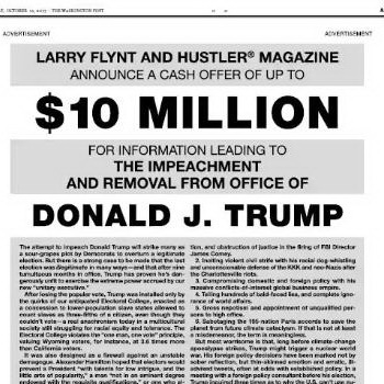 Ларри Флинт против Дональда Трампа: 10 миллионов за компрометирующие сведения