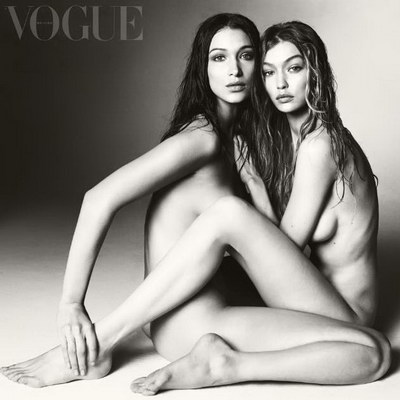 Сестры Хадид обнажились для двойной фотосессии Vogue
